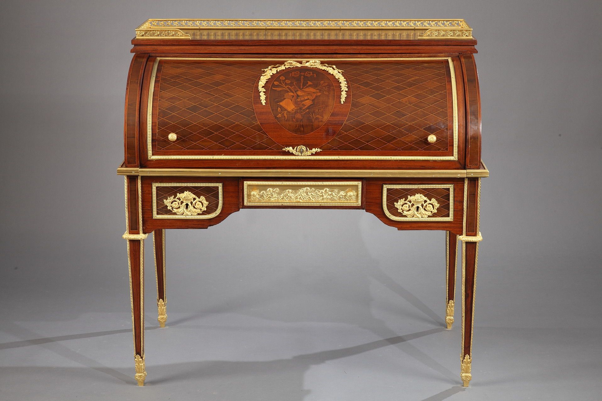 ROLLTOP DESK AFTER RIESNER ATTRIBUTED TO MAISON BEURDELEY