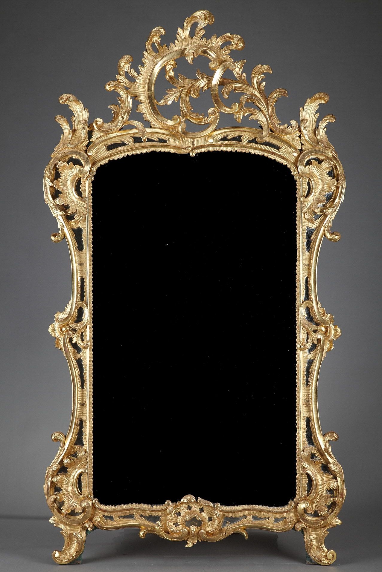 Large baroque gold-leaf mirror 