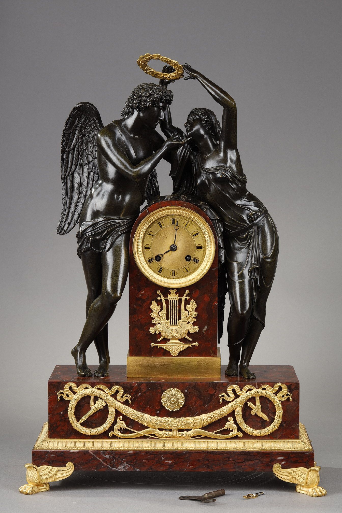 Amour et Psyché clock after Claude MICHALLON